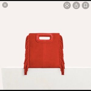 Maje fringe crossbody suede bag